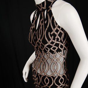 Playsuit Romper by Kelle Black and Gold Mesh sm